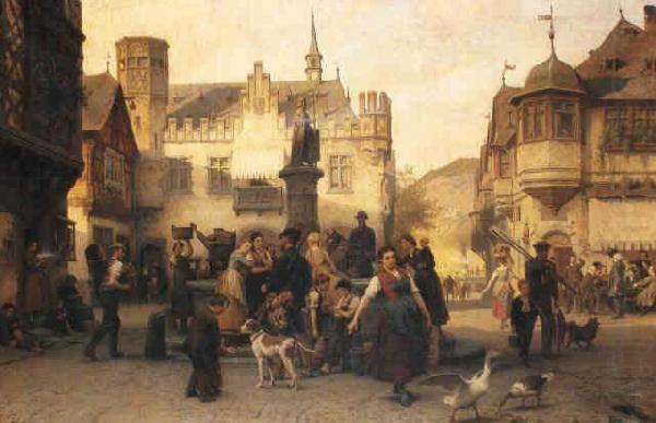 unknow artist Am Marktbrunnen von Bingen china oil painting image